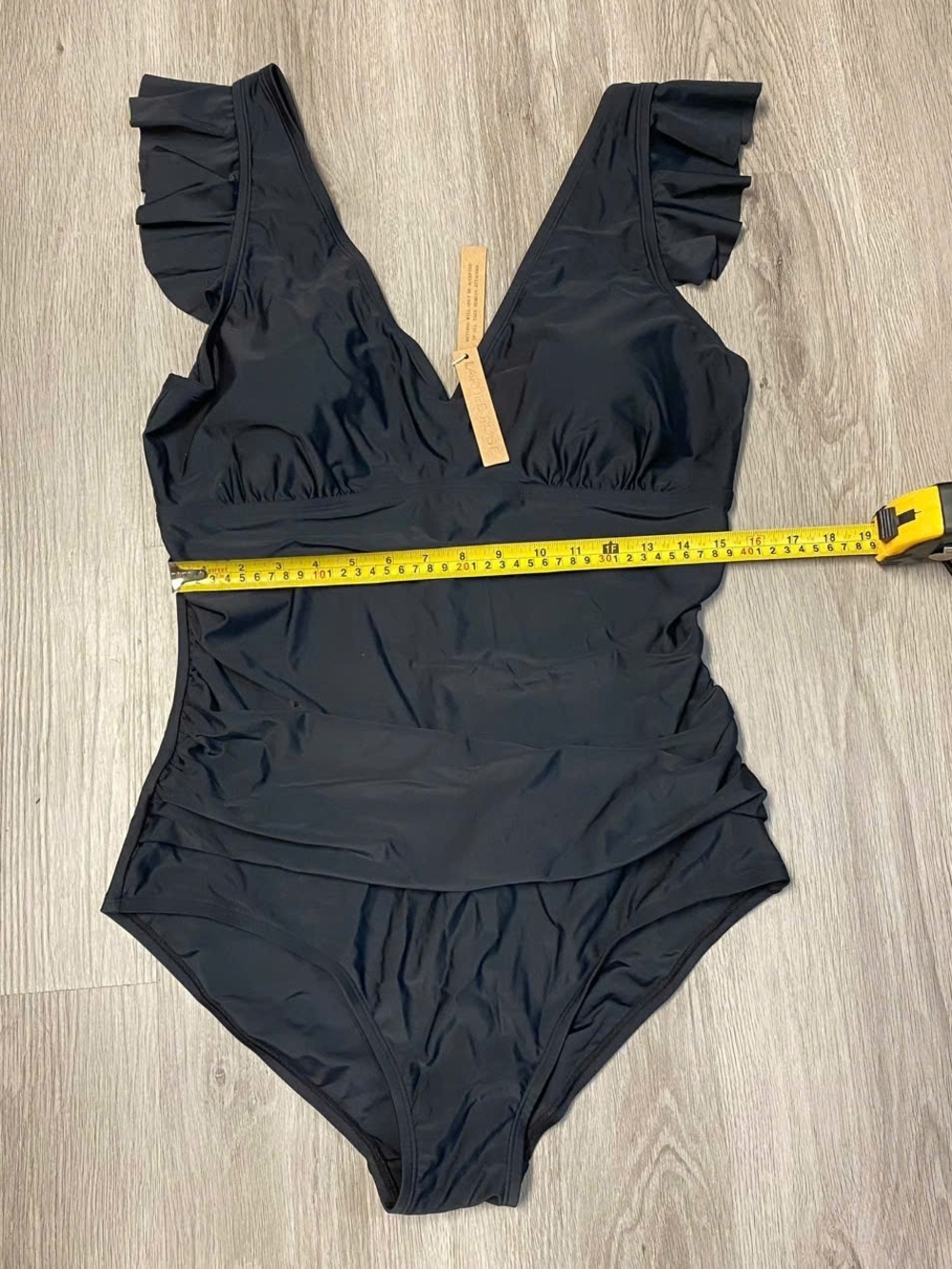 LAPHEE ROSE Black Ruffle Sleeve One-Piece Swimsuit - Picture 7 of 9